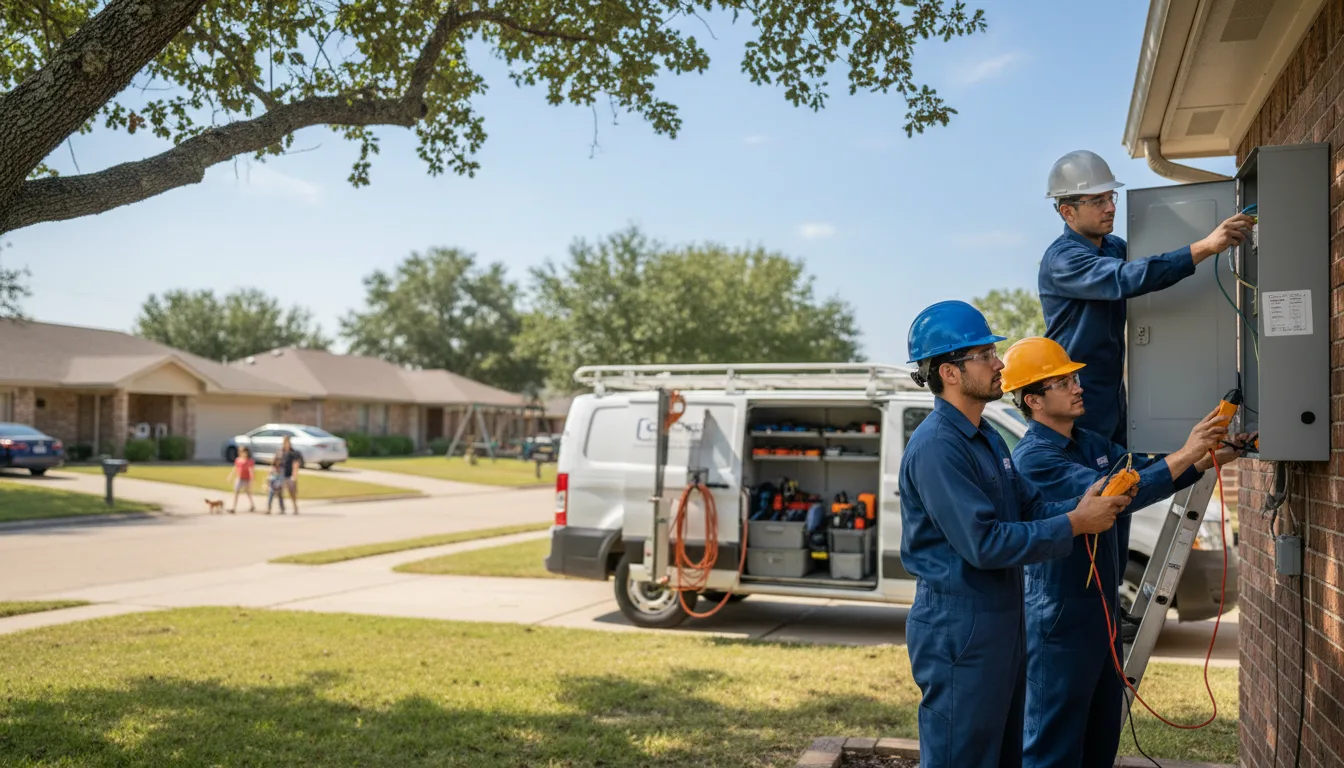 Certified electrician providing emergency electrical services in Hondo, TX